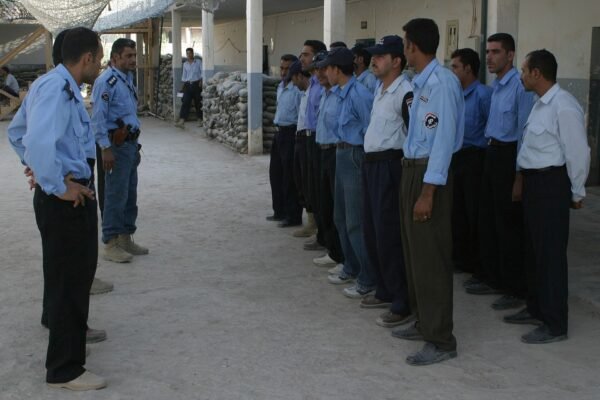 U.S. Marines and Iraqi police on joint patrol in Ramadi