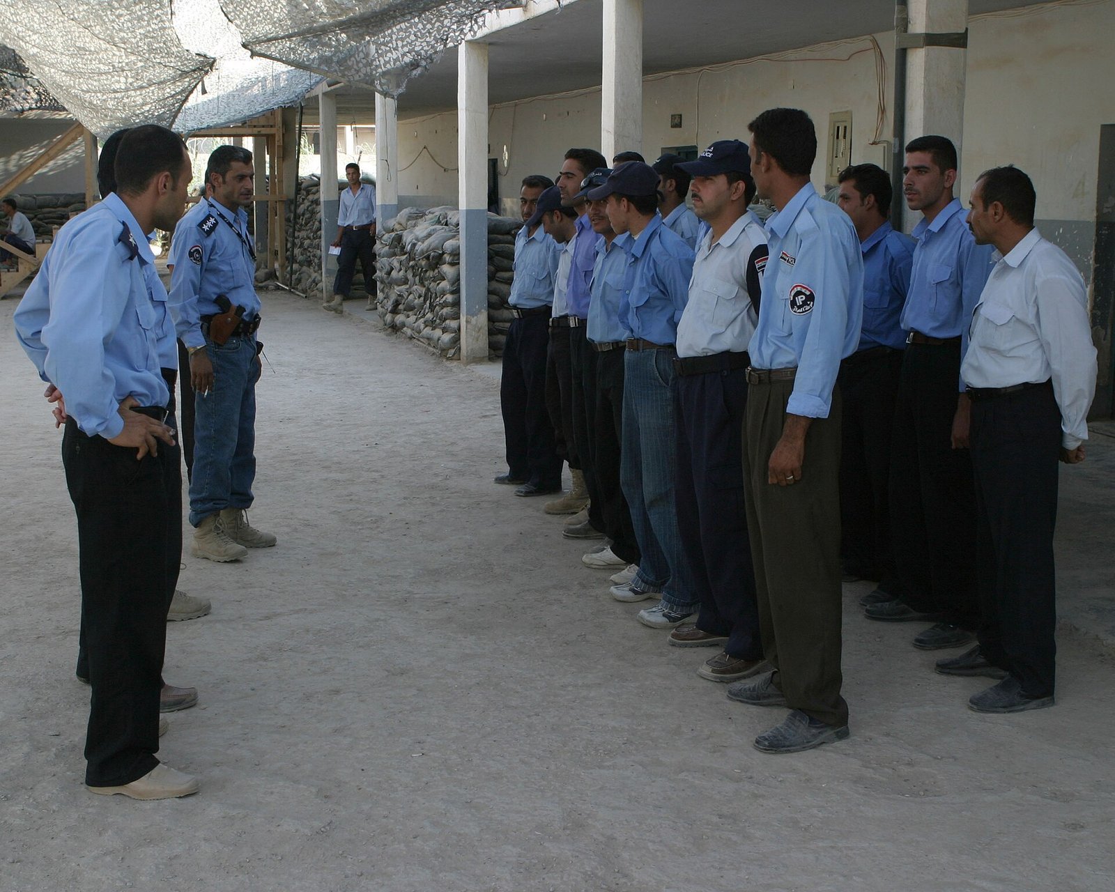 U.S. Marines and Iraqi police on joint patrol in Ramadi