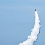 Trident II D5 missile launching from USS Nevada submarine